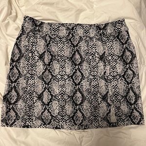 Garage Snakeskin Mini Skirt